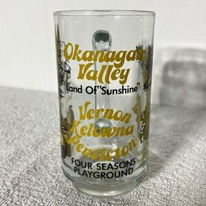 Vintage Okanagan Valley Souvenir Glass Mug